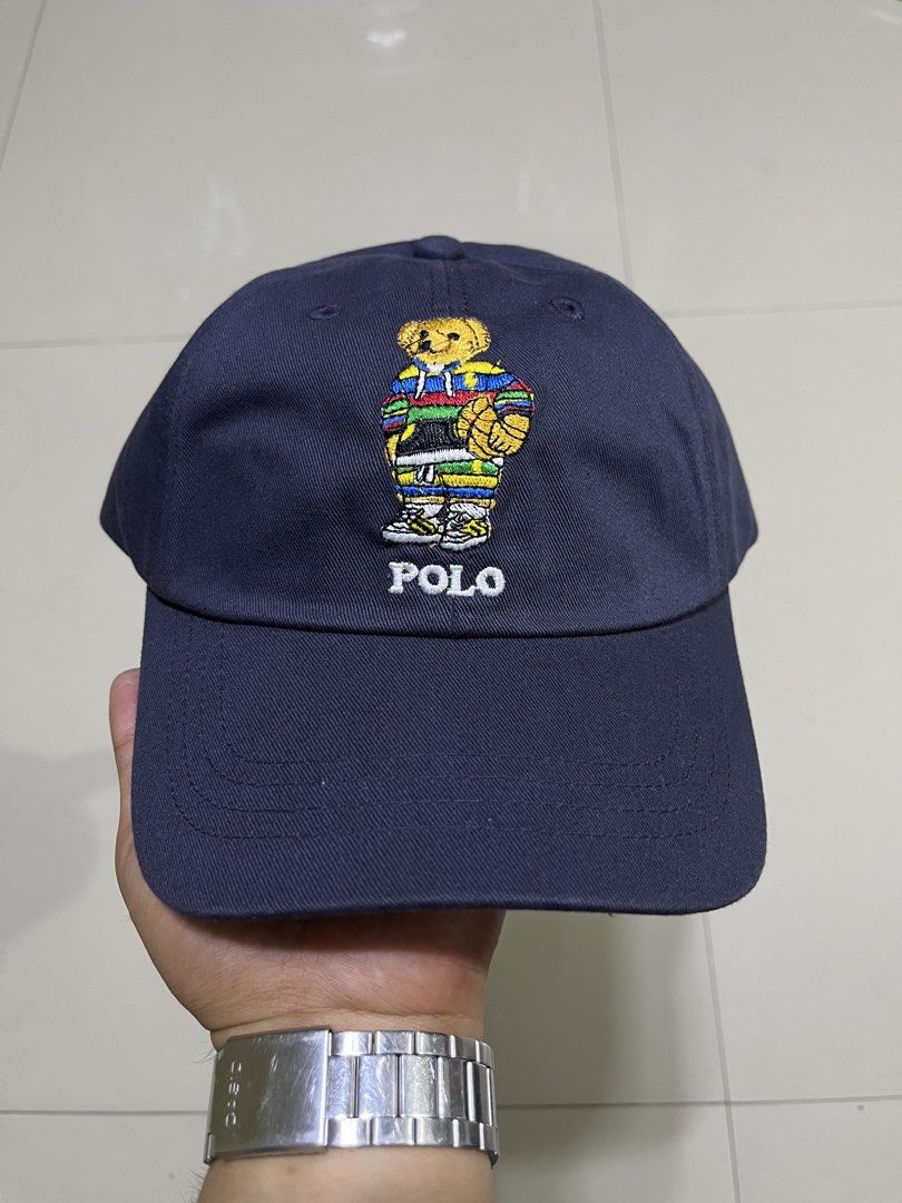 Polo Ralph Lauren Bear Cap Navy Blue (Category: Caps & Hats) located in Quezon City. Submitted by flip_da_cash (Listing ID 1462862033, Image 1). Description: - Navy blue Polo Ralph Lauren cap - Features iconic Polo Bear embroidery - Adjustable strap for a custom fit - Brand new with original tags attached - Perfect accessory to elevate any look.
