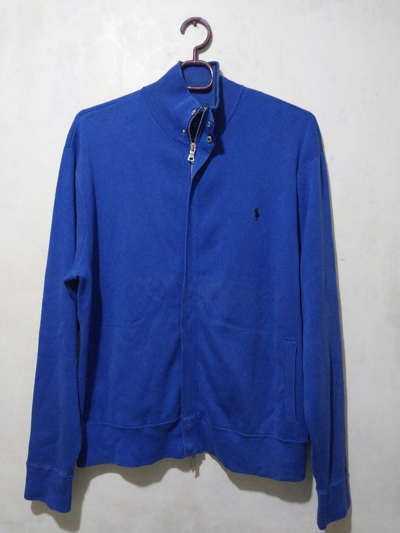 Polo Ralph Lauren Blue Zip-Up Jacket (Category: Coats, Jackets and Outerwear) located in Manila. Submitted by PrinceDani.Clothing (Listing ID 1462744207, Image 1). Description: Ralph Lauren blue wholezip jacket xl 23in width 27in length excellent condition .