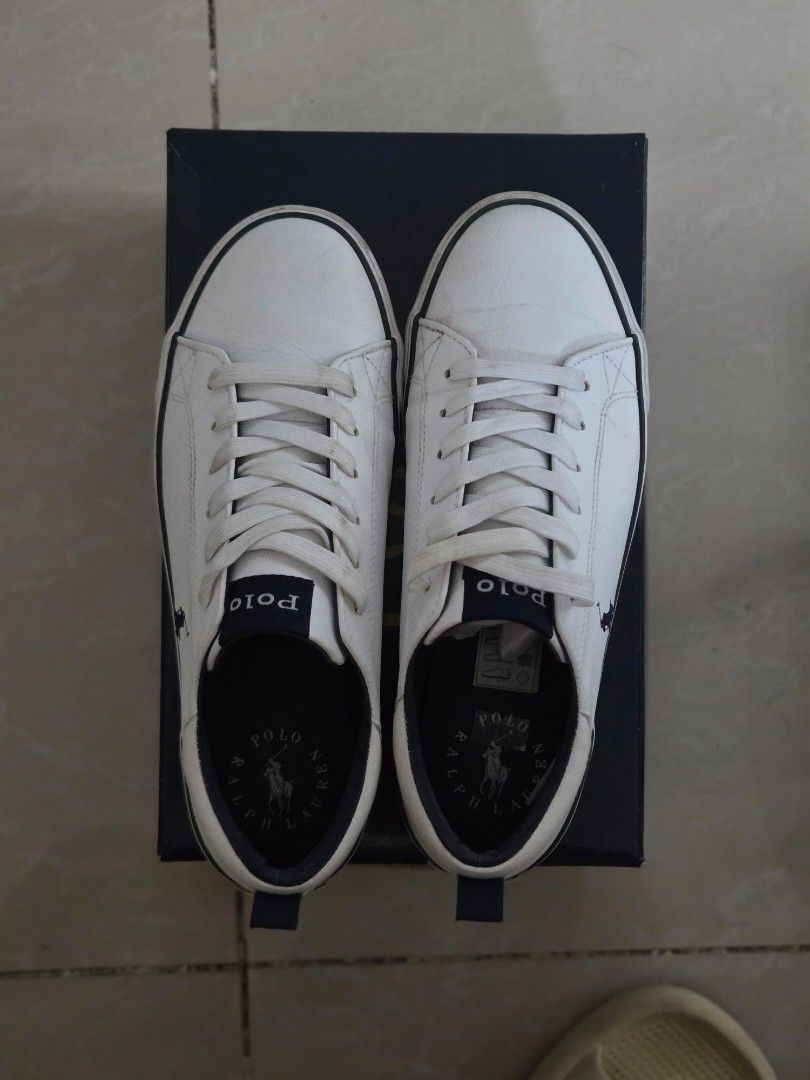 Polo Ralph Lauren Prestyn (Category: Sneakers) located in Santa Rosa. Submitted by arzy_ann (Listing ID 1462779719, Image 1). Description: Classic court style with a clean, low-top profile. Comes with original extra navy lace Price slightly negotiable and inclusive of delivery fee..