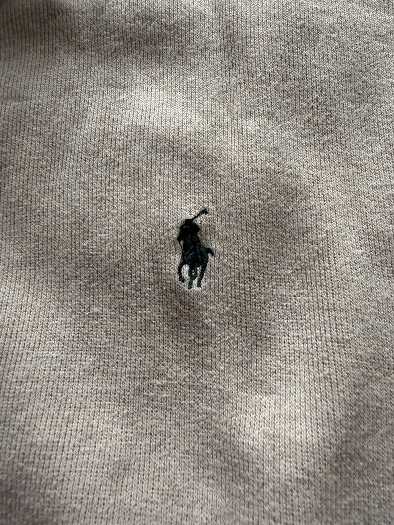 Polo Ralph Lauren Zip Up Jacket Size L (Category: Coats, Jackets and Outerwear) located in Makati City. Submitted by lgramos1496 (Listing ID 1462727901, Image 2). Description: Vintage RL zip up sweater - hand me down from my dad - Light beige Polo Ralph Lauren zip-up jacket - Classic embroidered pony logo on chest - Full zip closure with leather pull tab - Ribbed collar, cuffs, and hem - Two side pockets - Ideal for layering wardrobe Rfs: declute