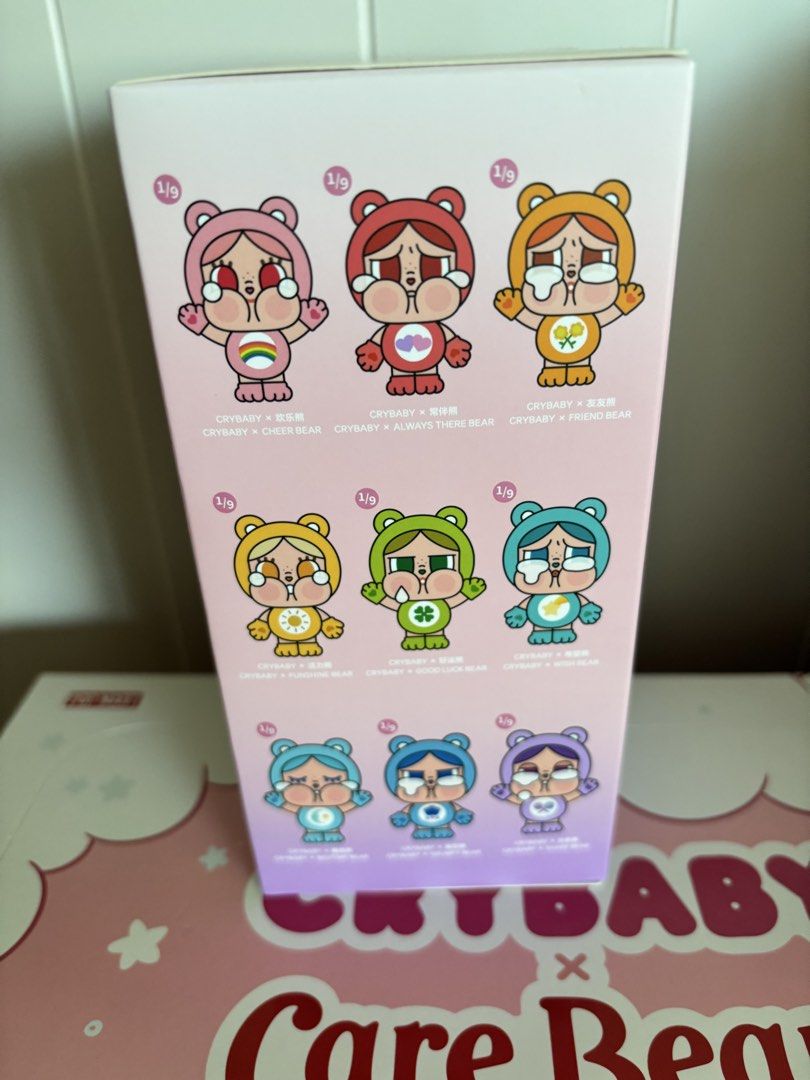POP MART Crybaby x Care Bears 盲盒 (未拆) （分類：設計師玩具及盲盒）位於 Hong Kong。 由 JMpig 提交（商品編號 1462760433，圖片 2）。簡介： 全新未拆盒 尖沙咀或奧運站交收。