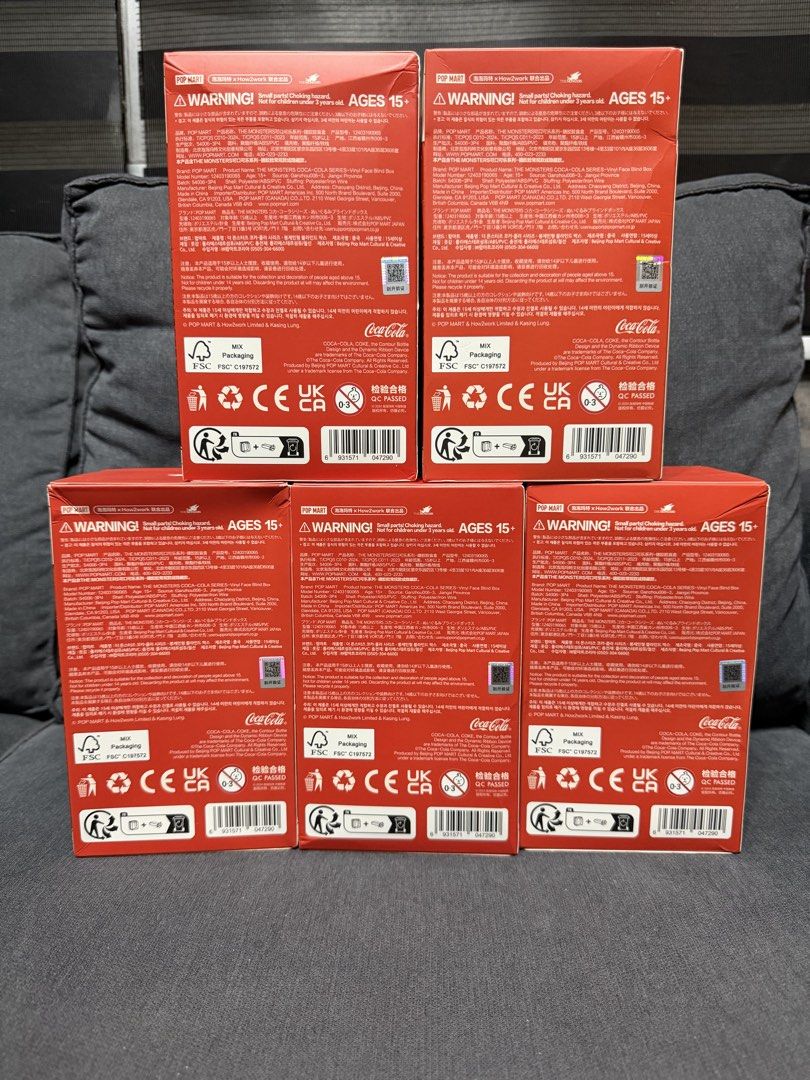 Pop Mart Labubu x Coca Cola Vinyl Blind Box (Category: Other Accessories) located in Cavite. Submitted by commoncourtesy (Listing ID 1462825507, Image 2). Description: 2000 each Deadstock and never been opened .