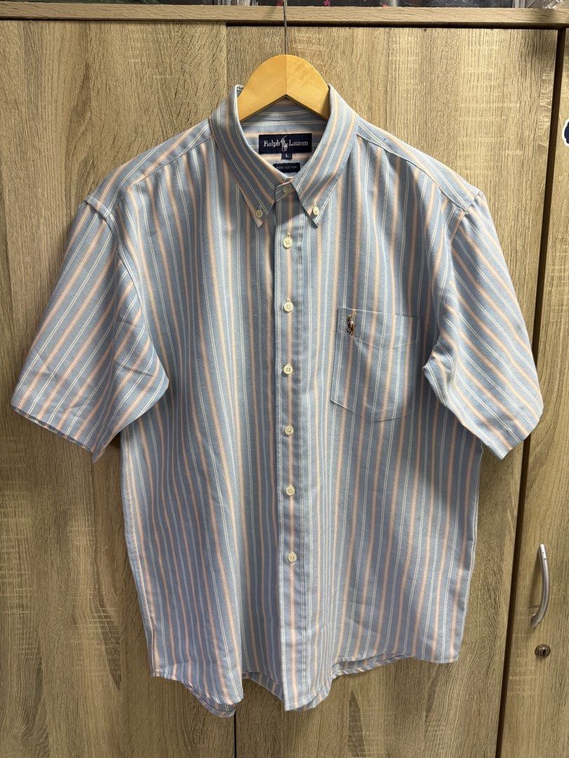Ralph Lauren Striped Buttondown Polo (Category: Formal Shirts) located in Cavite. Submitted by PRIVATE.Selection (Listing ID 1462763926, Image 1). Description: Ralph Lauren Striped Buttondown Polo Size L fit to XL W- 23 L- 29 Good as New .