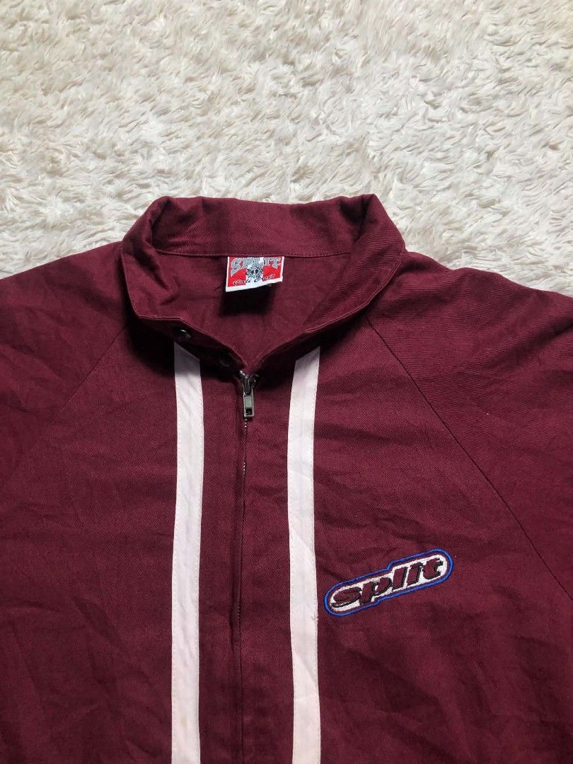 vintage 90's SPLIT skateboard Harrington Jacket (Category: Coats, Jackets and Outerwear) located in Manila. Submitted by truecat.00a53a (Listing ID 1462860782, Image 2). Description: Size medium issue need wash made in usa.