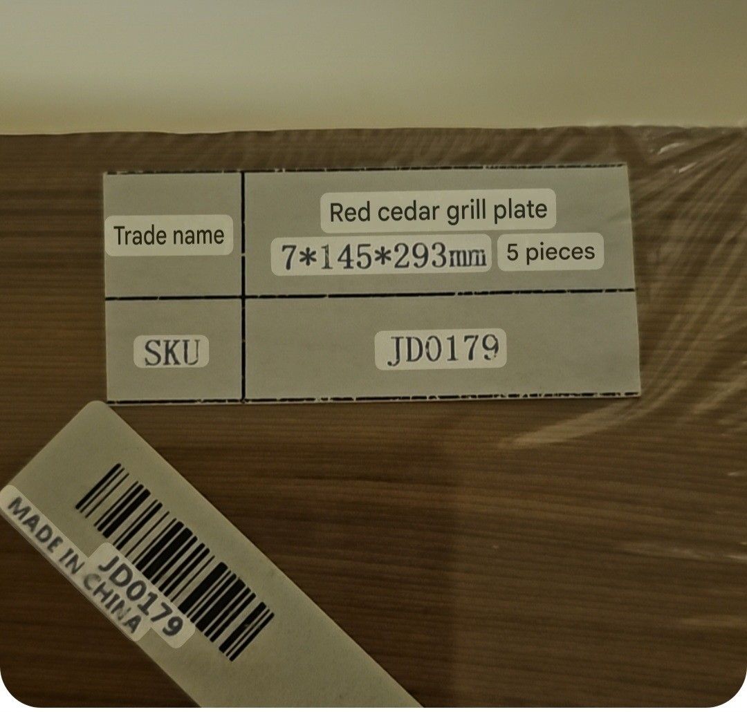 Red Cedar Grill Plates 7*145*293mm - 5 Pieces (Category: Other Kitchenware & Tableware) located in Cebu City. Submitted by itrakhimch28871 (Listing ID 1462850932, Image 3). Description: - Set of 5 red cedar grill planks - Dimensions: 7*145*293mm - Soak in water for 20 minutes to 4 hours before use - Place seasoned food on the plank - Grill using low to medium heat - Spray water on the plank to create smoke and add aroma - Achieve moist, succulent