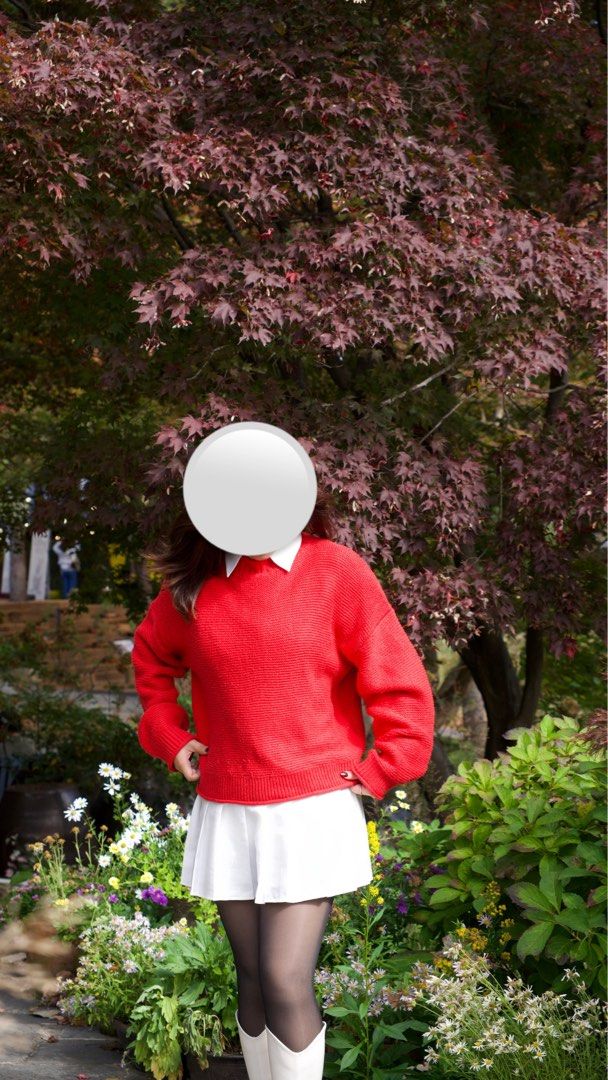 Red Knit Sweater (Category: Sets or Coordinates) located in Manila. Submitted by audreyyyy9 (Listing ID 1462794249, Image 1). Description: - Perfect for a preppy, chic, autumn look .