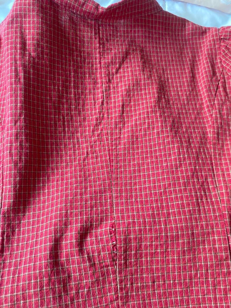 Red Plaid Short Sleeve Button-Up Blouse (Category: Blouses) located in Laoag. Submitted by shop.kawes (Listing ID 1462688869, Image 2). Description: - Cute red plaid design - Short sleeves - Collared neckline - Button-up front - Subtle fabric texture - Ideal for casual wear or layering - Pairs well with jeans or skirts #y2k.