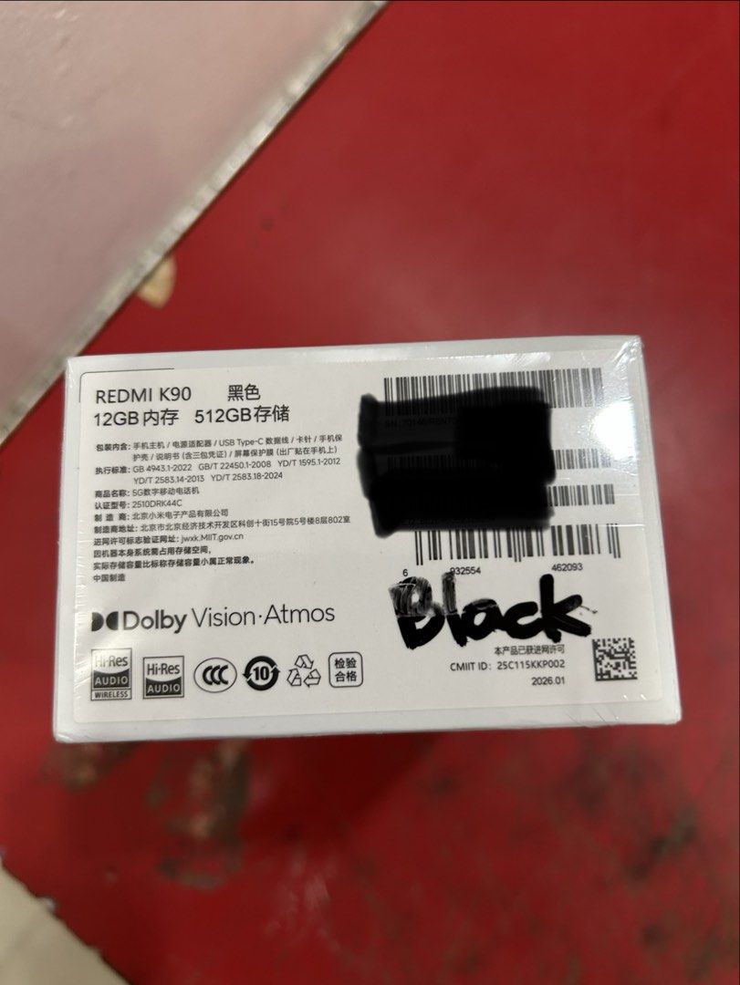Redmi K90 12GB RAM 512GB Storage (Category: Android Others) located in Zamboanga. Submitted by aroleo (Listing ID 1462876970, Image 3). Description: - Redmi K90 Phone - Color: Black - Memory: 12GB RAM - Storage: 512GB - Display: Dolby Vision Support - Audio: Dolby Atmos & -Res Audio Support - Sound: Tuned by Bose - Operating System: Xiaomi HyperOS.