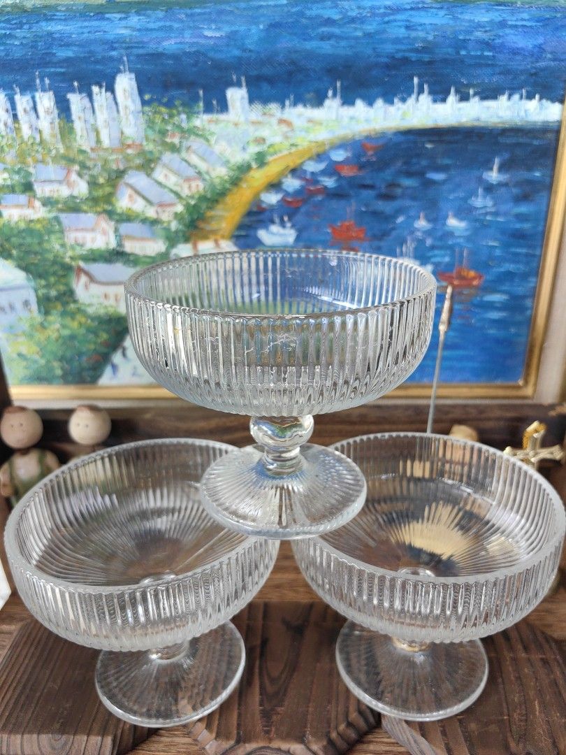 ribbed glass footed coupe bowl (Category: Dinnerware & Cutlery) located in Calamba. Submitted by princesspauliney. (Listing ID 1462733562, Image 2). Description: ribbed glass footed coupe bowl Take all 700✨ Calamba laguna Jnt courier Lalamove pick up First to pay basis.