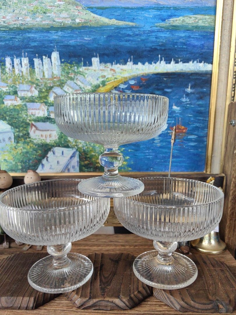 ribbed glass footed coupe bowl (Category: Dinnerware & Cutlery) located in Calamba. Submitted by princesspauliney. (Listing ID 1462733562, Image 3). Description: ribbed glass footed coupe bowl Take all 700✨ Calamba laguna Jnt courier Lalamove pick up First to pay basis.