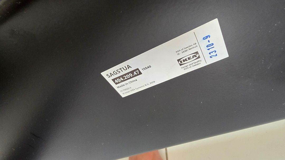 Sagstua Bed Frame from Ikea (Category: Bed Frames & Mattresses) located in Manila. Submitted by nikitaclaire (Listing ID 1462711400, Image 2). Description: - IKEA Sagstua Bed Frame - Material: Metal - Includes Luroy slatted bed base - Size: 48x75" (double).