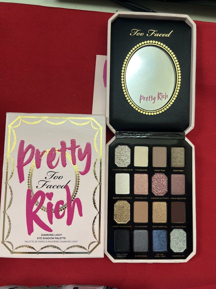 SALE TOO FACED RICH DIAMOND LIGHT EYESHADOW (Category: Makeup) located in Manila. Submitted by luxeclassyshop (Listing ID 1462709021, Image 2). Description: SALE TOO FACED RICH DIAMOND LIGHT EYESHADOW The size is posted The shade is posted No discount this is sale .