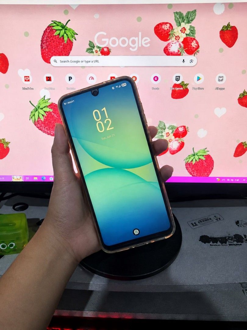 SAMSUNG A17 5g (Category: Cases & Sleeves) located in Binan City. Submitted by grizzberry (Listing ID 1462884791, Image 1). Description: - Samsung A17 5G - Stylish teal color - Ready for 5G connectivity.