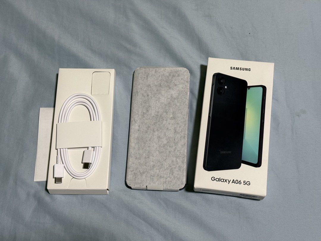 Samsung Galaxy A06 5G (From Globe) (Category: Samsung) located in Manila. Submitted by vinzzmedinzz (Listing ID 1462867357, Image 1). Description: SAMSUNG GALAXY A06 5G(BLACK) 4gb ram expandable by 4 128gb storage w/25W charging brick *Given by globe* Brand new, the phone itself is still sealed. ₱7,xxx or best offer Locations for meetup: • Near Philippine arena • Qc Sm north & Trinoma • Manila near U-belt or in Sm Manila Rfs; Extra phone.