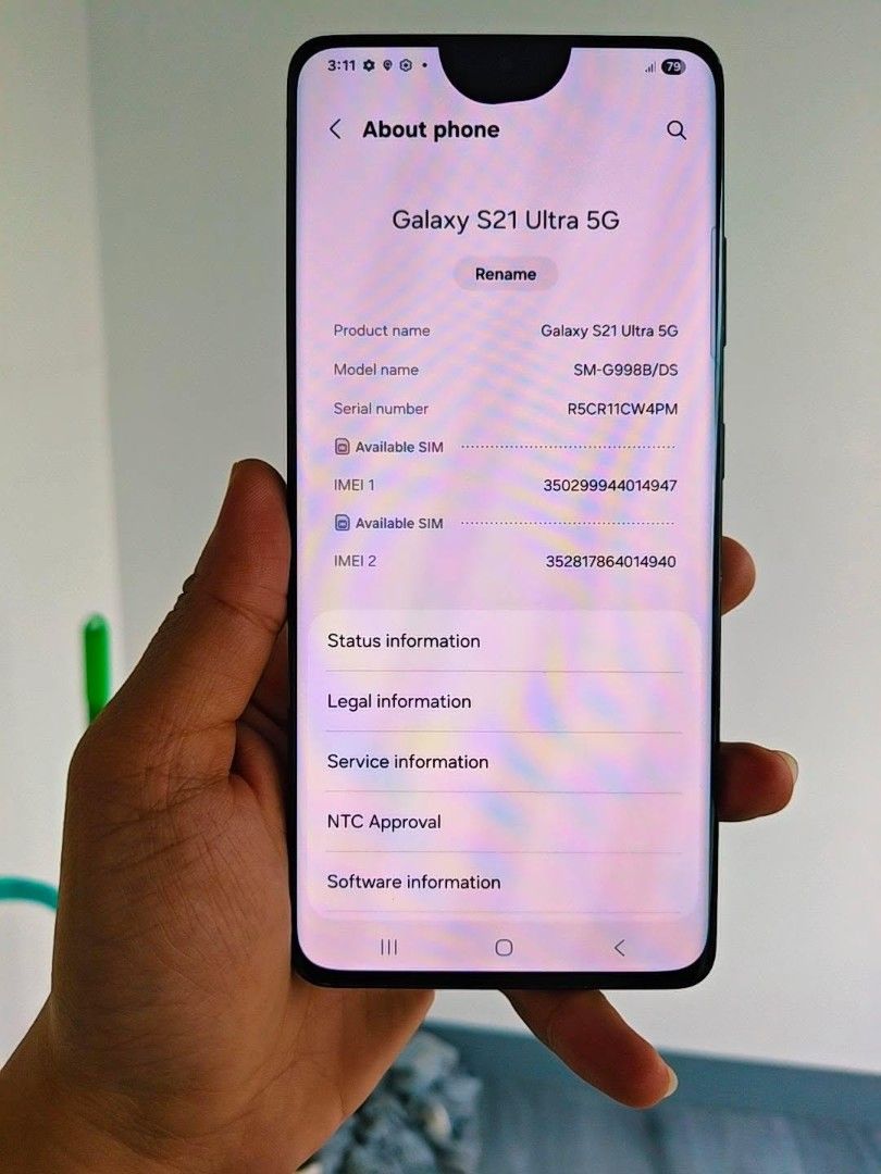 Samsung s21 ultra 5g (Category: Samsung) located in Malabon City. Submitted by haileysmit70567 (Listing ID 1462786691, Image 3). Description: 8990 Rush sale or high swap SAMSUNG GALAXY S21 ULTRA 5g 12gbram 256gbrom X100 zoom, for moonportrait Display: 6.8-inch Dynamic AMOLED 2X, Curved Quad HD+, 120Hz adaptive refresh rate, 1,500 nits peak brightness. Processor: Exynos 2100 Rear Cameras: 108MP main (OIS), 12MP ultra-wide, 10MP telephoto (3x optic