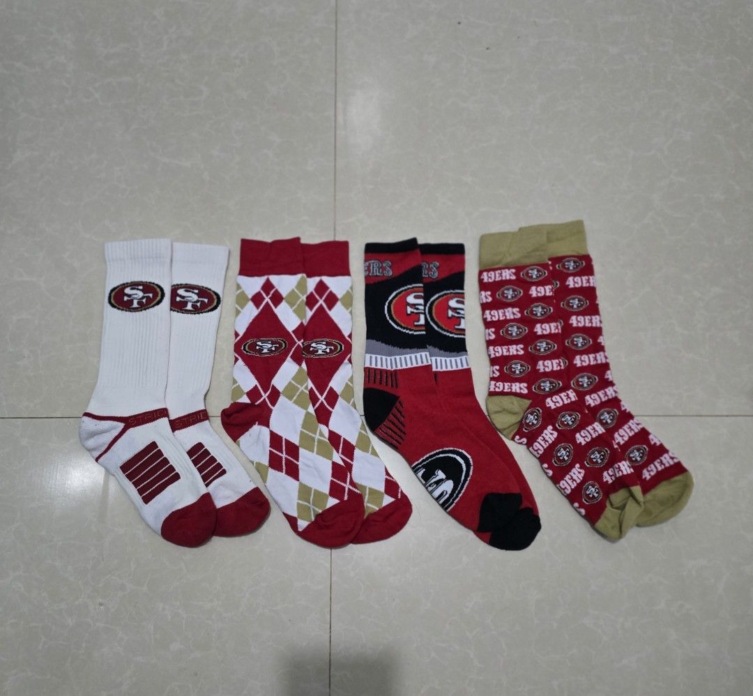 San francisco 49ers socks (Category: Shoe inserts & accessories) located in El Nido. Submitted by marco.tandoc (Listing ID 1462789599, Image 1). Description: take all SF 49ers socks all legit no issue OSFA.