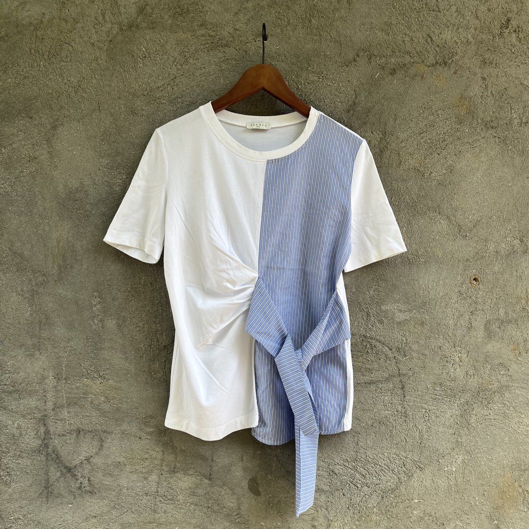 SANDRO PARIS (Category: Shirts) located in Manila. Submitted by flippinn (Listing ID 1462713713, Image 1). Description: Size 1 19W 26.5L Need wash, Excellent Lalamove or J&t Express + Shipping fee.