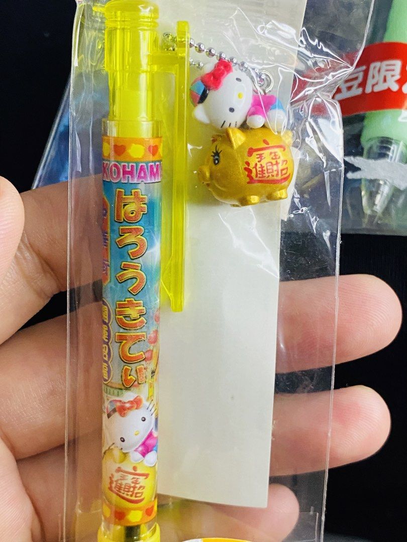 Sanrio Hello kitty pen with figure 580 EACH (Category: Character Goods) located in Manila. Submitted by kawaii_omocha_est2020 (Listing ID 1462751065, Image 2). Description: As is - Mt. fuji & HK with bottle ink not working. ❎ HK piggy - SOLD ❎ ✅ Mine Now, Pay Now ✅ Please check all photos for complete details. ✅ Please manage your expectations, most items are preloved and not for those who are sensitive about condition. ✅ Actual color may vary du