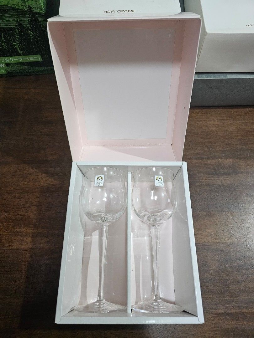 SASAKI CRYSTAL Wine Glass - 2 pcs (Category: Dinnerware & Cutlery) located in Quezon City. Submitted by senyoramaria (Listing ID 1462870995, Image 1). Description: SASAKI CRYSTAL Wine Glass 2 pcs 2.5 inches rim diameter 7.25 inches tall.