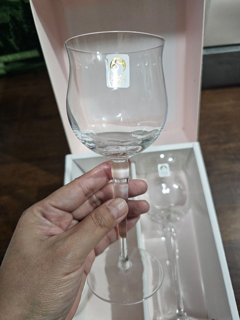 SASAKI CRYSTAL Wine Glass - 2 pcs (Category: Dinnerware & Cutlery) located in Quezon City. Submitted by senyoramaria (Listing ID 1462870995, Image 3). Description: SASAKI CRYSTAL Wine Glass 2 pcs 2.5 inches rim diameter 7.25 inches tall.
