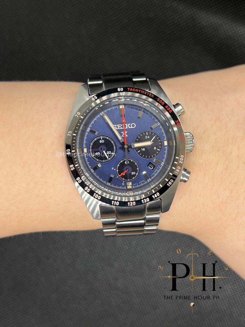 Seiko SSC815 Prospex Speedtimer "Blue Panda" (Category: Men's Watches) located in Manila. Submitted by theprimehour.ph (Listing ID 1462737411, Image 3). Description: Seiko Prospex Speedtimer SSC815P1 "Blue Panda" FOR SALE OR SWAP 🚨 Condition: 9.8/10 Excellent Condition, Good as new? 👀 💯 SRP: 39,000 PHP ❗️ Our price: 22,800 PHP Only 😱 (Negotiable)❗️ Referece Number: SSC815P1 - Fixed Tachymeter Bezel - Curved sapphire crystal with anti-reflecti
