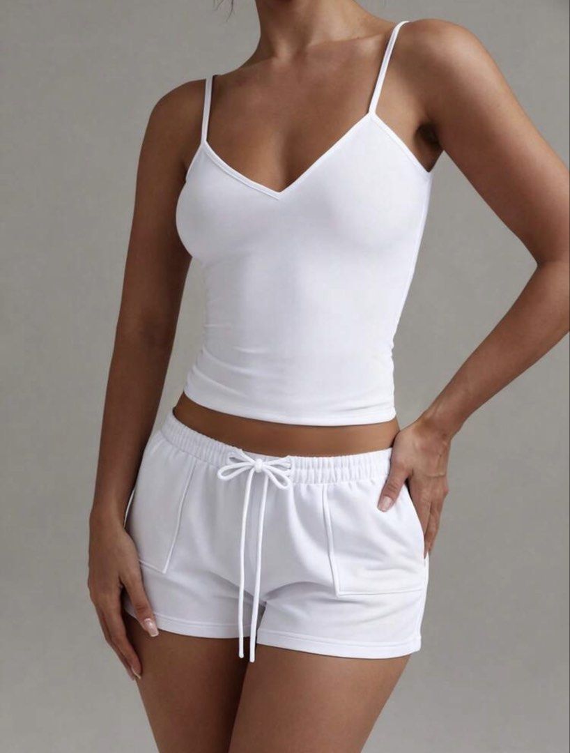 Shein tank top (Category: Sleeveless) located in Paranaque City. Submitted by closetanghelita (Listing ID 1462802882, Image 1). Description: Buttery fabric, can also be used for working out Very stretchy Size XS Used once only, no issues.