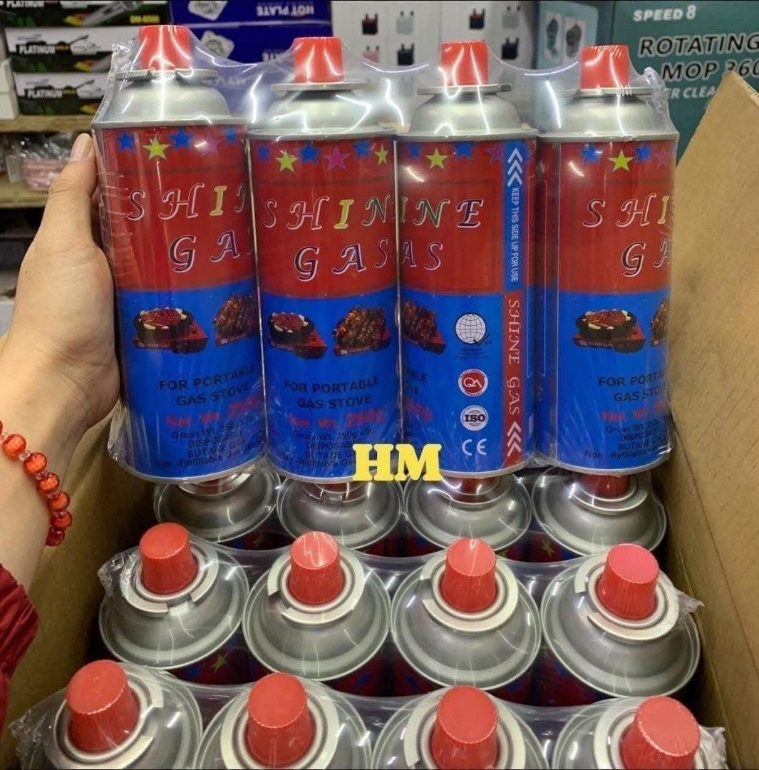 SHINE BUTANE GAS (Category: Announcements) located in Manila. Submitted by haideshop (Listing ID 1462692253, Image 2). Description: SHINE GAS W/ICC 4pcs ₱550 1box 28pcs 2500.