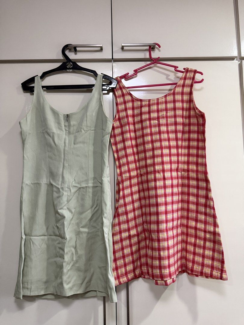 Short sleeveless Dress ( take both) (Category: Dresses) located in Caloocan City. Submitted by redkooky (Listing ID 1462730341, Image 2). Description: Kamiseta phils. Real USA Chest 84cm. 86cm Waist 76cm. 74cm Length 79cm. 84cm.