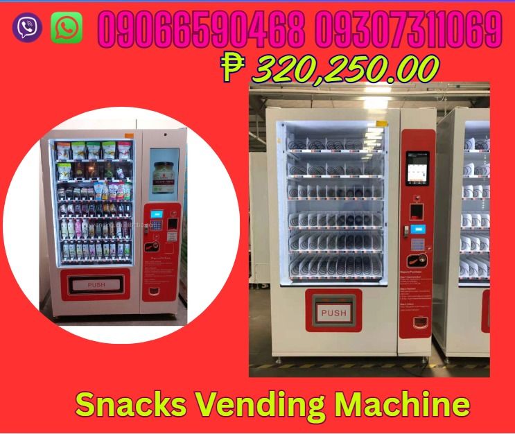 snacks and drinks vending machine for sale cooling vending machine (Category: Looking For) located in Caloocan City. Submitted by chrisultim10753 (Listing ID 1462731488, Image 1). Description: *Machine body color: black and orange *with 21.5 inch Touch screen for products selections *220V.60Hz *with 4G/wifi for remote control *with Android controller and operation system *with refrigeration function *with spiral slots for delivery *with anti-thef