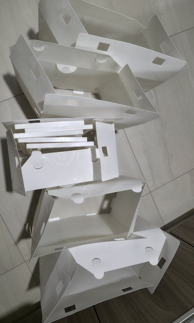 Sneaker box (8 pieces) (Category: Storage Boxes & Baskets) located in Taguig. Submitted by decluttering-no-trades (Listing ID 1462862372, Image 2). Description: 8 pieces of display shoe boxes for only 850.