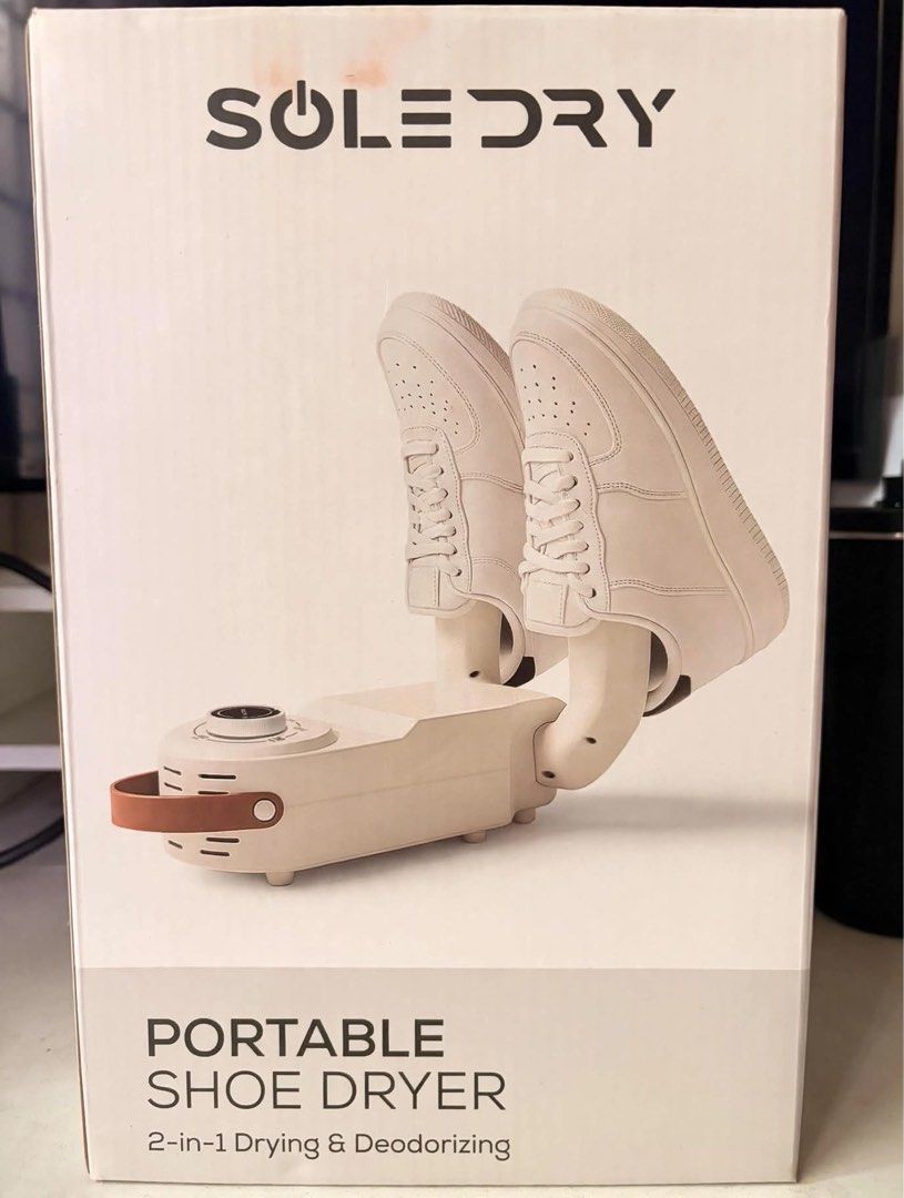 SoleDry Portable Shoe Dryer - 2-in-1 Drying & Deodorizing (Category: Breastfeeding & Bottle Feeding) located in Quezon City. Submitted by slamblue (Listing ID 1462712085, Image 1). Description: - SoleDry Portable Shoe Dryer - Dries and deodorizes your footwear - Keeps shoes fresh and odor-free - Compact and user-friendly design - Comes in original packaging The item was never used.