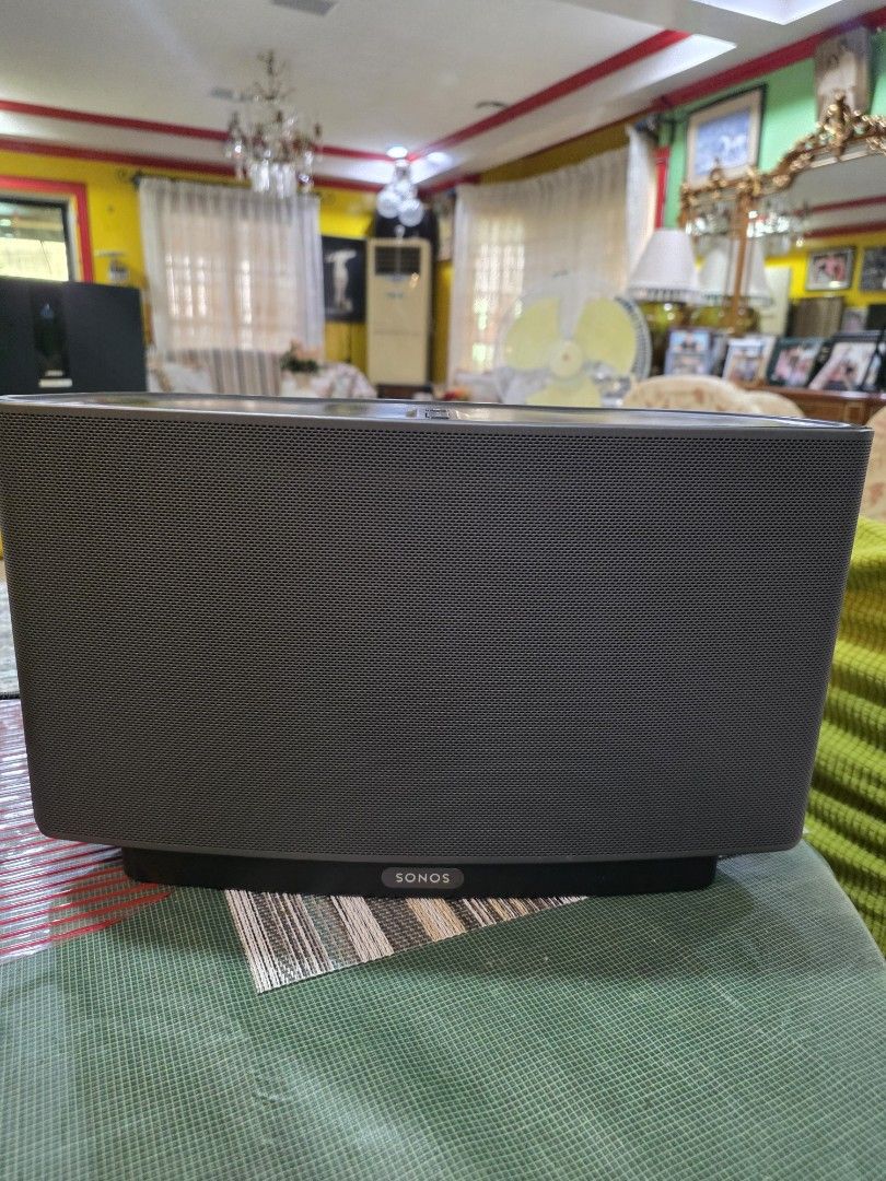 Sonos PLAY:5 Wireless Smart Speaker (Category: Soundbars, Speakers & Amplifiers) located in Davao. Submitted by santan37 (Listing ID 1462760250, Image 1). Description: - Sonos PLAY:5 wireless smart speaker - Color: Black - Top controls for volume and play/pause - Rear ports for Ethernet and power - Delivers exceptional sound quality - Fully tested and confirmed working.