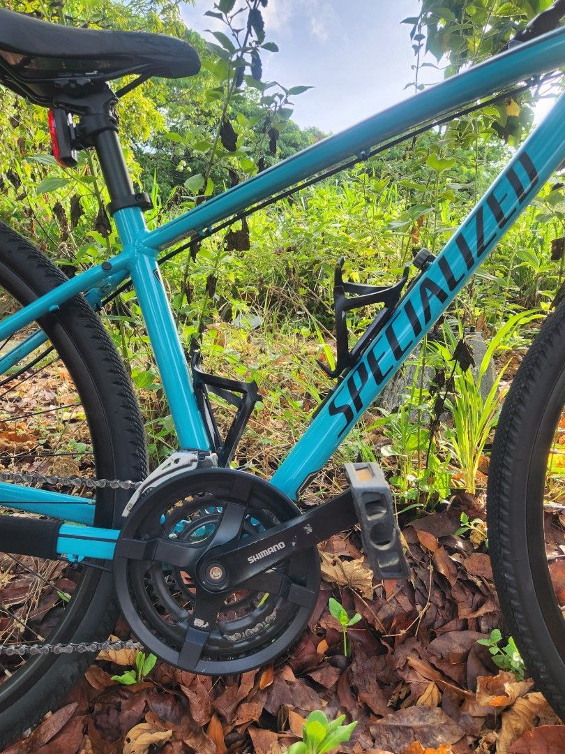 Specialized crosstrail hybrid (Category: Looking For) located in Manila. Submitted by phijay86 (Listing ID 1462701765, Image 3). Description: For Sale or Trade in ( Gravel Bike) Brand: Specialized Fork: SR Suntour XCE / XCT coil suspension fork Drivetrain: 3x7 o 3x8 speed Shimano drivetrain (Triple chainring crankset) Brakes: Mechanical Disc Brakes (front and rear) Wheelset: Alloy double-wall rims Tires: Specialized Fast Trak / Ground Control MTB