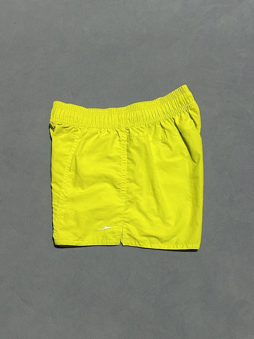 Speedo Neon Yellow Athletic Shorts (Category: Shorts) located in Miagao. Submitted by juliusokra (Listing ID 1462853669, Image 3). Description: - Neon yellow Speedo shorts - Waistline: 26-30 inches - Length: 12.5 inches - Features drawstring and back pocket - Ideal for running or swimming.