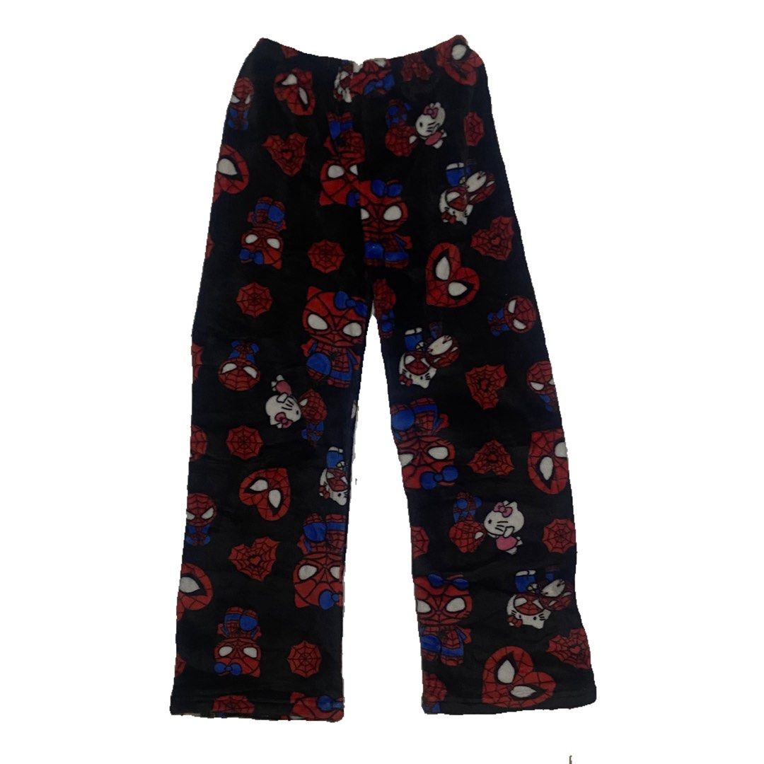 Spiderman & Hello Kitty Pajama Pants (Category: Sleep and Loungewear) located in Manila. Submitted by trixiejs (Listing ID 1462862344, Image 1). Description: spiderman pajama can fit medium brand new (wrong size nabili) negotiable on sure buyer.