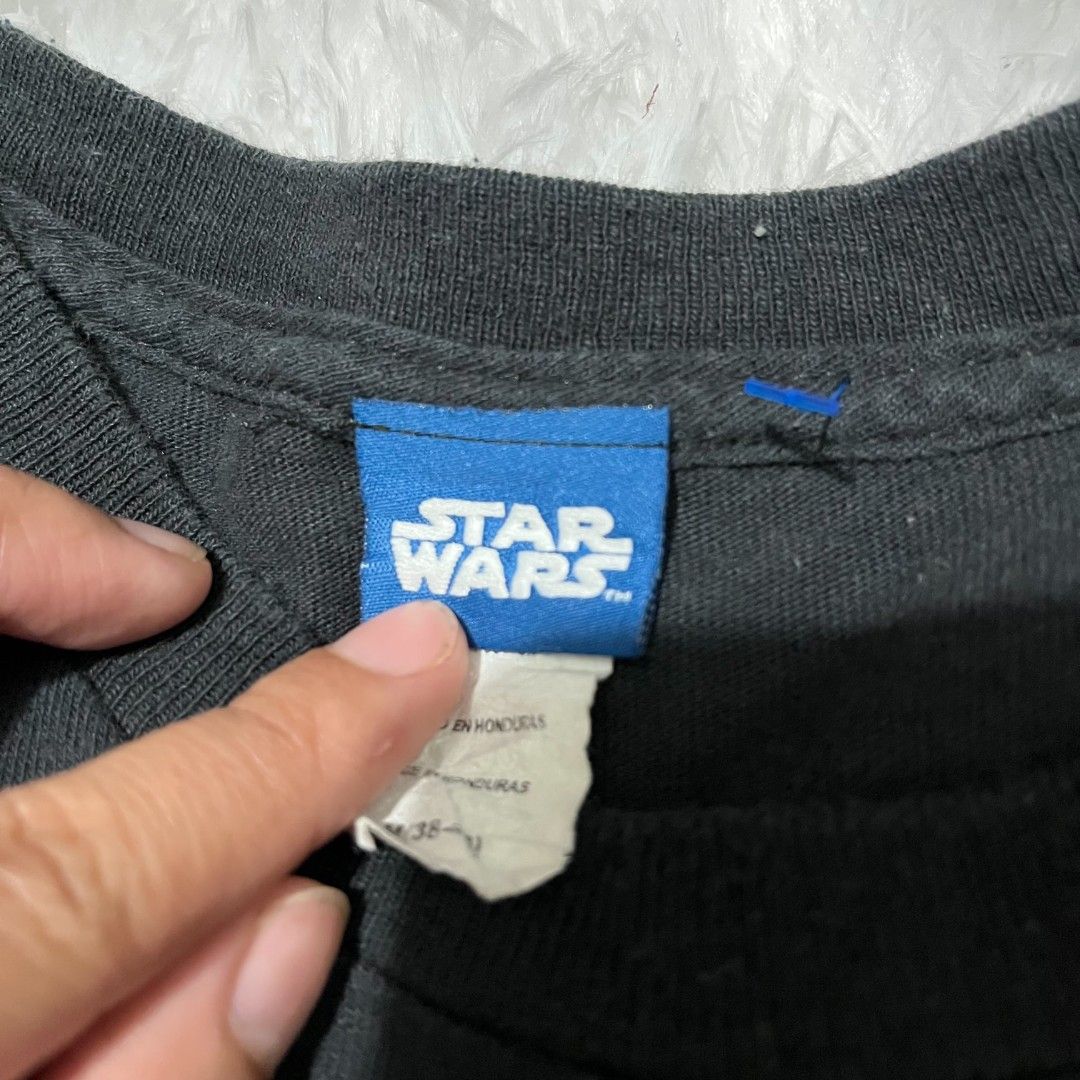 Star Wars Darth Vader Expressions T-Shirt (Category: Tshirts & Polo Shirts ) located in Baguio. Submitted by undressme24 (Listing ID 1462775348, Image 3). Description: - Black Star Wars T-shirt - Features Darth Vader with multiple expressions (angry, happy, sad, sleepy, confused, cheerful, frustrated, excited, proud) - Fun and unique design for Star Wars fans - Tag is visible.