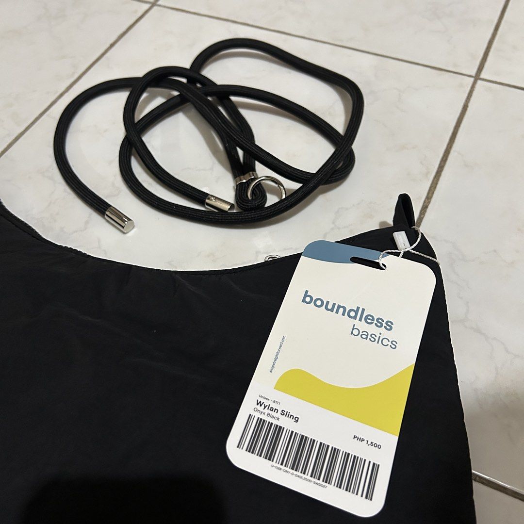 Straighforward Wylan Sling Bag - Onyx Black (Category: Shoulder Bags) located in Bacoor. Submitted by kyespreloved (Listing ID 1462827778, Image 3). Description: - Condition: Brand New - Features: Main zippered compartment with inner pockets - Strap: Long, adjustable - Condition: Brand new with original tag attached.