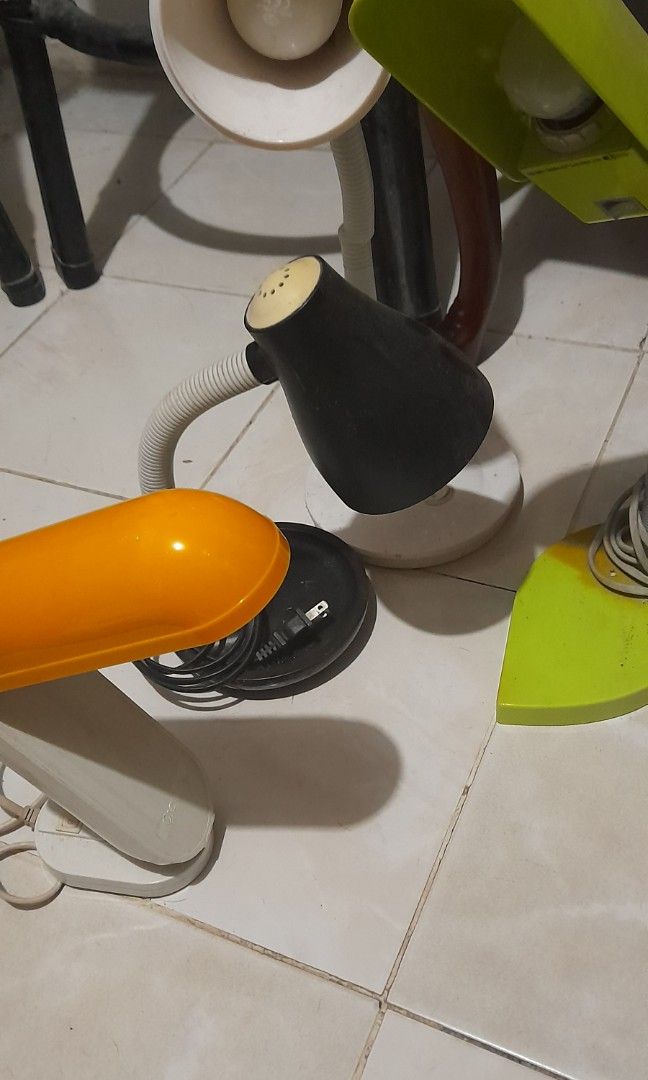 Study Lamp Shade Bundle (Category: Lighting) located in Muntinlupa City. Submitted by claires_gallery (Listing ID 1462809217, Image 2). Description: selling as is 4 study lamp, tested working bulb not included check the pics, will not send addtl picture rfs: served its purpose .