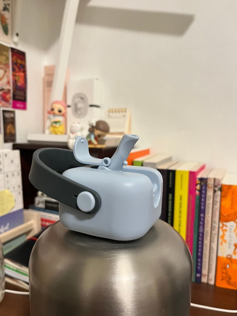 Sunnies Flask 64oz in Chrome (Category: Water Bottles & Tumblers) located in Mabalacat. Submitted by applebottomjaens (Listing ID 1462862621, Image 3). Description: - Sunnies Flask 64oz in Chrome - Robo Cap in Snow Cone - Connector in Gulaman - Upgraded to Glider (stainless steel straw) - Holds temperature better relative to other Sunnies Flask sizes - Minor exterior scratches (see photos) but overall condition is still excellent. - Small dent, b