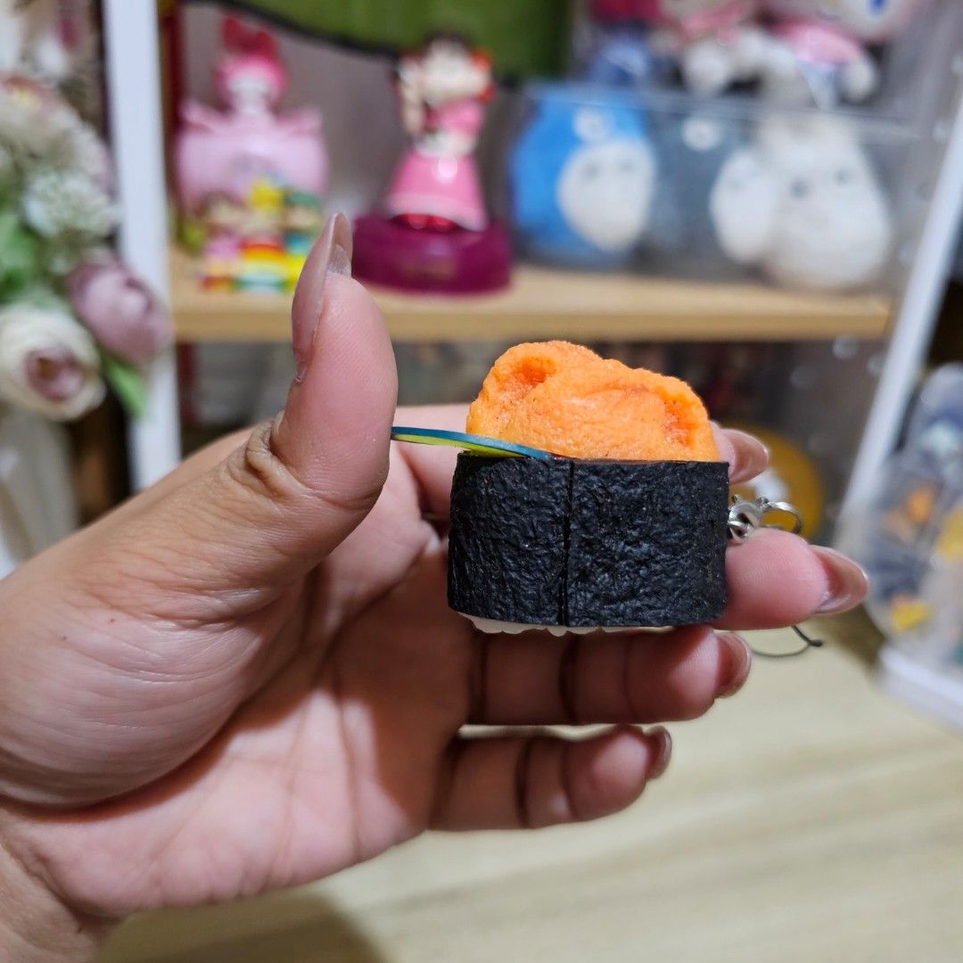 Sushi Charm Keychain (Category: Other Stationery & Craft) located in Manila. Submitted by lovelylovesjapan (Listing ID 1462711276, Image 3). Description: 🌸The item is on-hand and authentic from Japan 🌸Mode of Payment (MOP): GCASH/Bank Transfer 🌸Mode of Delivery (MOD): J&T or Lalamove (Shipping every Saturday and Sunday) Notes: 🩷Breakable items are packed with care and caution. Seller will not be held liable for any damages incurred by the cou