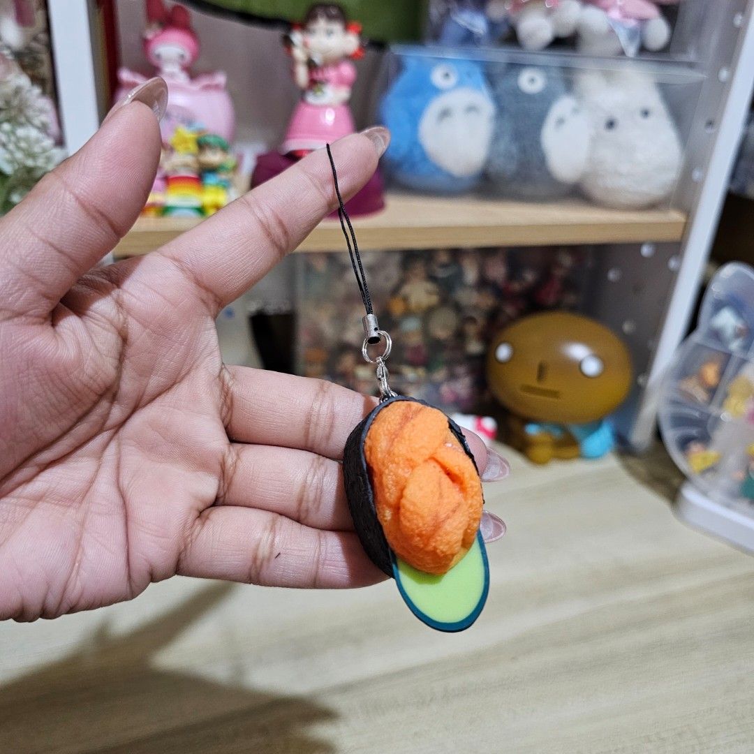 Sushi Charm Keychain (Category: Other Stationery & Craft) located in Manila. Submitted by lovelylovesjapan (Listing ID 1462711276, Image 1). Description: 🌸The item is on-hand and authentic from Japan 🌸Mode of Payment (MOP): GCASH/Bank Transfer 🌸Mode of Delivery (MOD): J&T or Lalamove (Shipping every Saturday and Sunday) Notes: 🩷Breakable items are packed with care and caution. Seller will not be held liable for any damages incurred by the cou