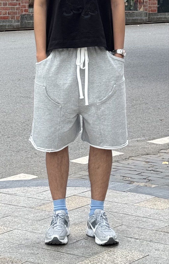 Sweat-shorts Raw Hem Light Gray (Category: Shorts) located in Maria Aurora. Submitted by raydett.kelly (Listing ID 1462782616, Image 3). Description: ASTEURREAL (Vietnamese Brand) Size Small Small Dimensions Waist: 27 inches Length: 23 inches .