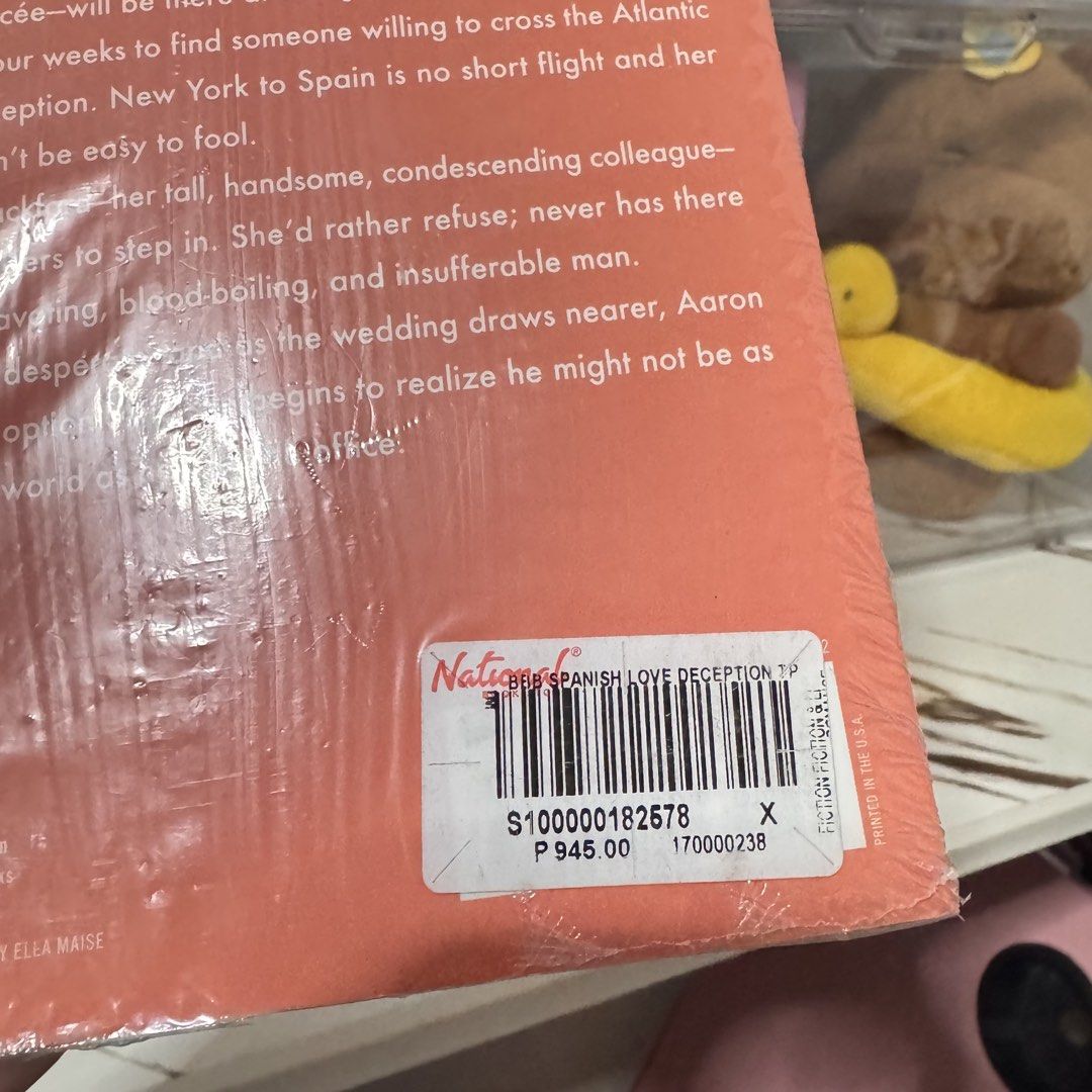 The Spanish Love Deception [SEALED] (Category: Storybooks) located in Caloocan City. Submitted by youknowuloveme (Listing ID 1462759622, Image 3). Description: The Spanish Love Deception [SEALED] - ₱400 - no issues - no foxing and tanning - orig price: ₱945 Loc: South Caloocan MOP: Gcash or Maribank MOD: Lalamove or J&T .