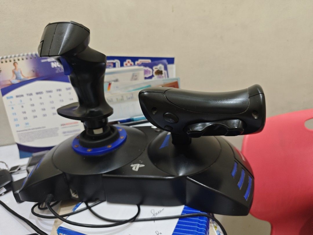 Thrustmaster T4 HOTAS Flight stick with throttle (Category: Controllers) located in Quezon City. Submitted by rachikka (Listing ID 1462800842, Image 1). Description: With drift to the left on X axis and Z axis that's why I'm selling it for low. Can potentially be fixed if you open it and clean it. I just don't have the time or patience..
