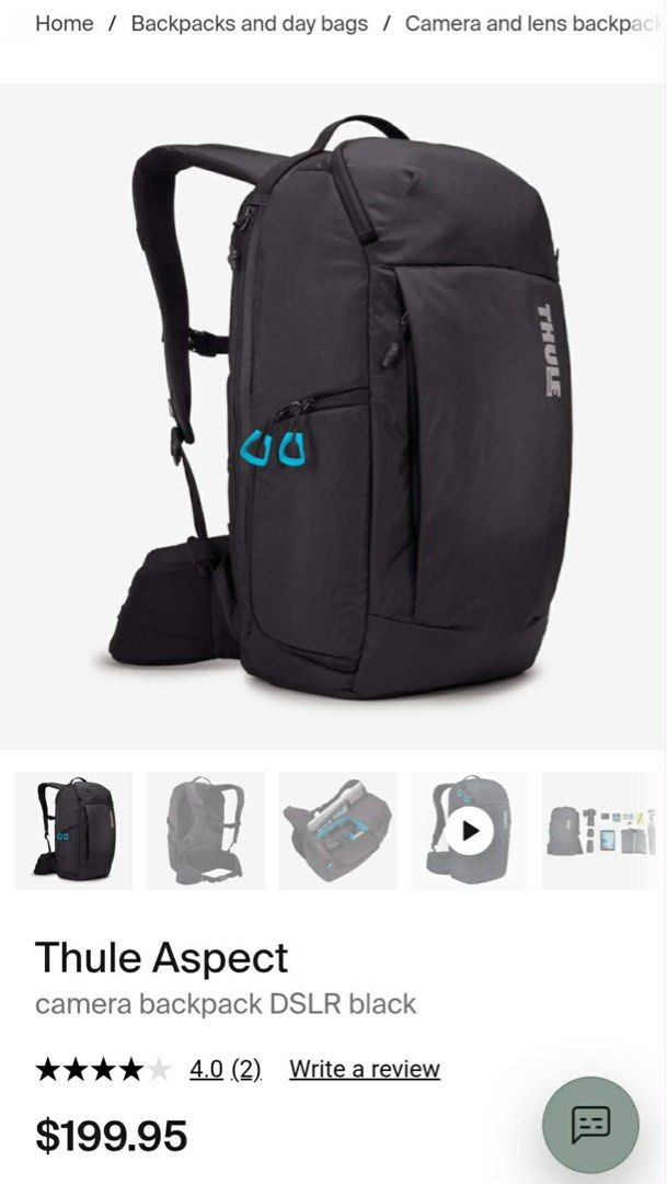Thule Aspect dslr camera bag (Category: Camera Bags & Carriers) located in San Pablo. Submitted by shenettdaily (Listing ID 1462780275, Image 1). Description: Thule Aspect Camera backpack DSLR black Issue: missing hip belt, pero yung attachment sa loob najan pa. See actual posted photo’s for reference. Price: 2500 + SF Location: San Pablo City, Laguna First to Pay policy No Reservations MOP Gcash/ Pick up J&T courier ❌COD/COP PM/DM for faster tra