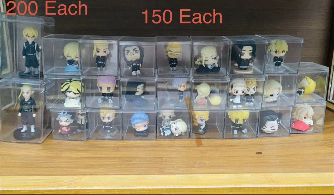 Tokyo Revengers Chibi Figures & Prize Figures (Category: Figurines & Statues) located in Quezon City. Submitted by yajayz (Listing ID 1462754495, Image 1). Description: - Tokyo Revengers figures available. - Chibi figures: P200 each. - Other figures: P150 each. - Larger prize figures: P250 each. - Special offer: All chibi figures in the second image for P650. - Ideal for collectors! Loc. Malabon pwede pickup or deliver via lalamove. All authentic