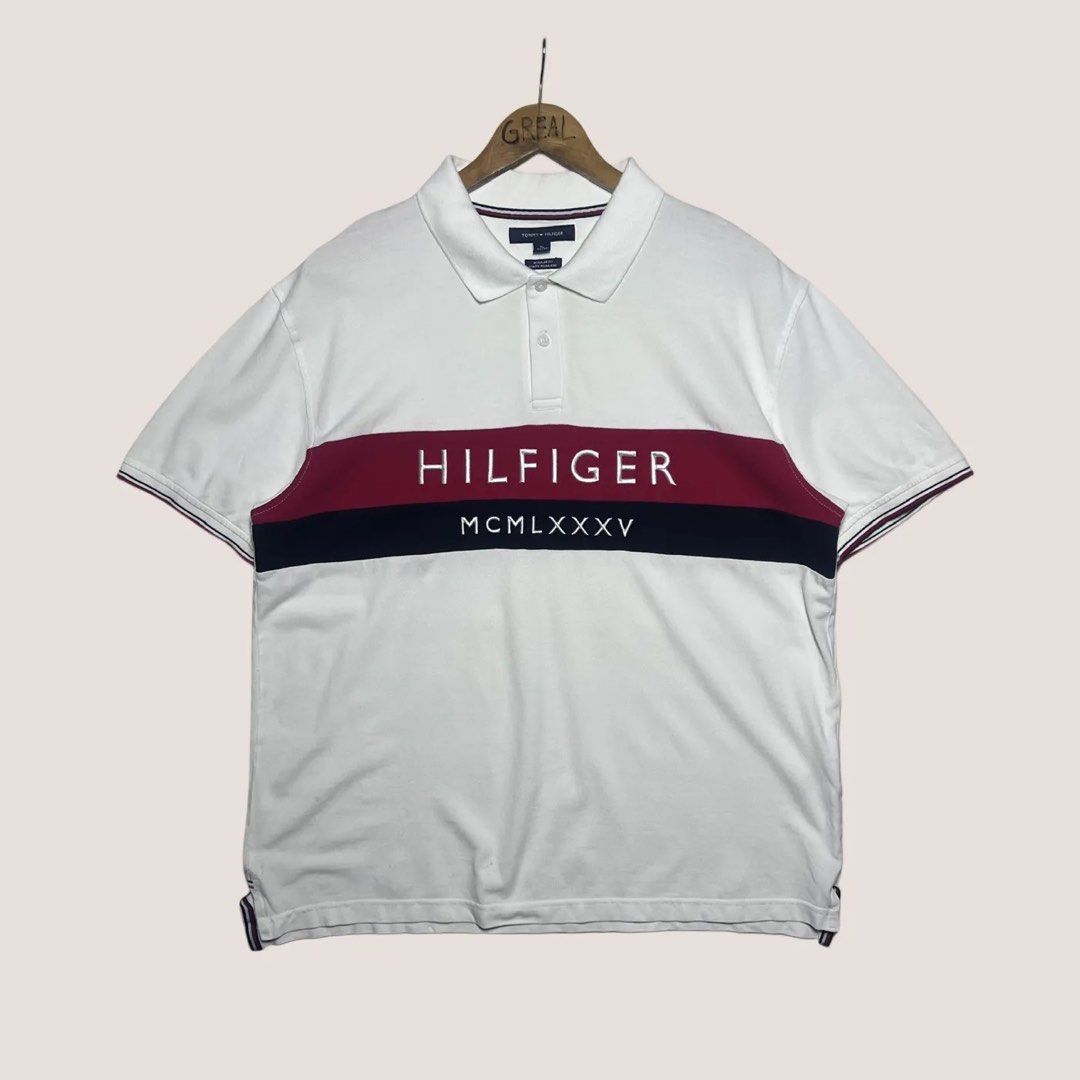 Tommy Hilfiger Polo Shirt (Category: Tshirts & Polo Shirts ) located in Palompon. Submitted by paulrojas13 (Listing ID 1462837414, Image 1). Description: Size: XL on tag Dimensions: 23 x 27 Condition: As New Color Rate: 9.9/10 Issue: minimal scratch .