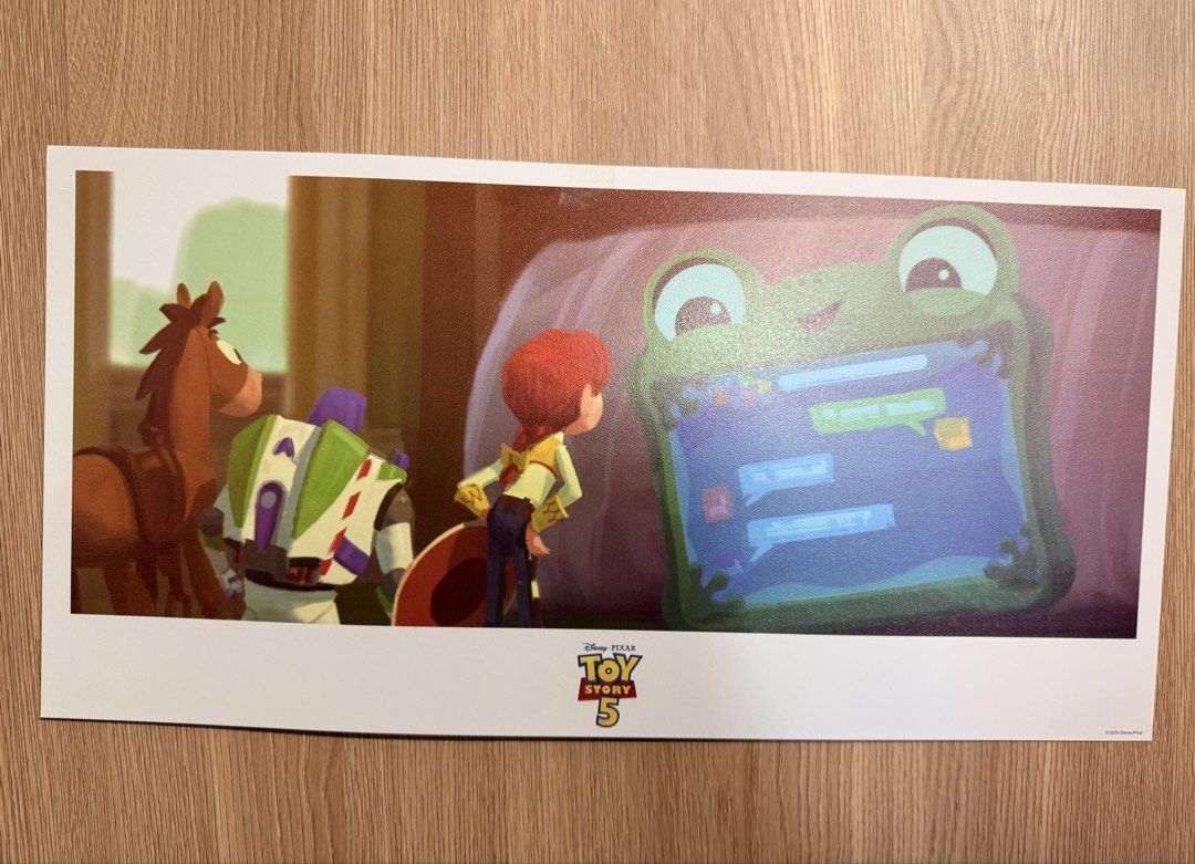 《Toy Story 5》橫海報（數量不多） （分類：歐美周邊）位於 Hong Kong。 由 mmplus_cards 提交（商品編號 1462752494，圖片 2）。簡介： 圖1,2,3,4,6（$30） 5($50） 數量不多 滿$200 觀塘面交/ 順豐到付。