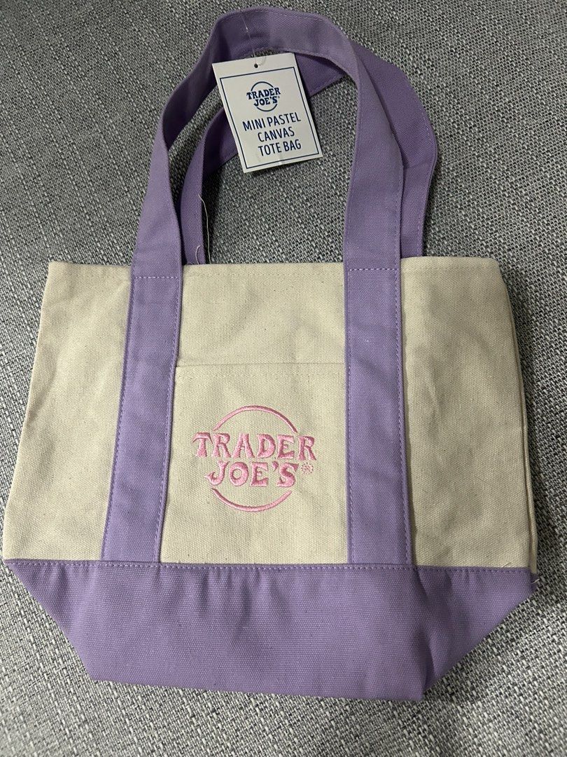 Trader Joe's Mini Pastel Canvas Tote Bag (Category: Tote Bags) located in Marikina City. Submitted by g_thriftxfinds (Listing ID 1462837992, Image 3). Description: ON HAND BRAND NEW FRESH FROM 🇺🇸 SHIPS THRU LALAMOVE OR JNT MARIKINA LOC - Adorable mini tote bags from Trader Joe's. - Available colors: Pastel Pink, Purple, Blue, Green. - Material: Durable canvas. - Ideal for: Groceries, everyday essentials, or as a cute accessory. .
