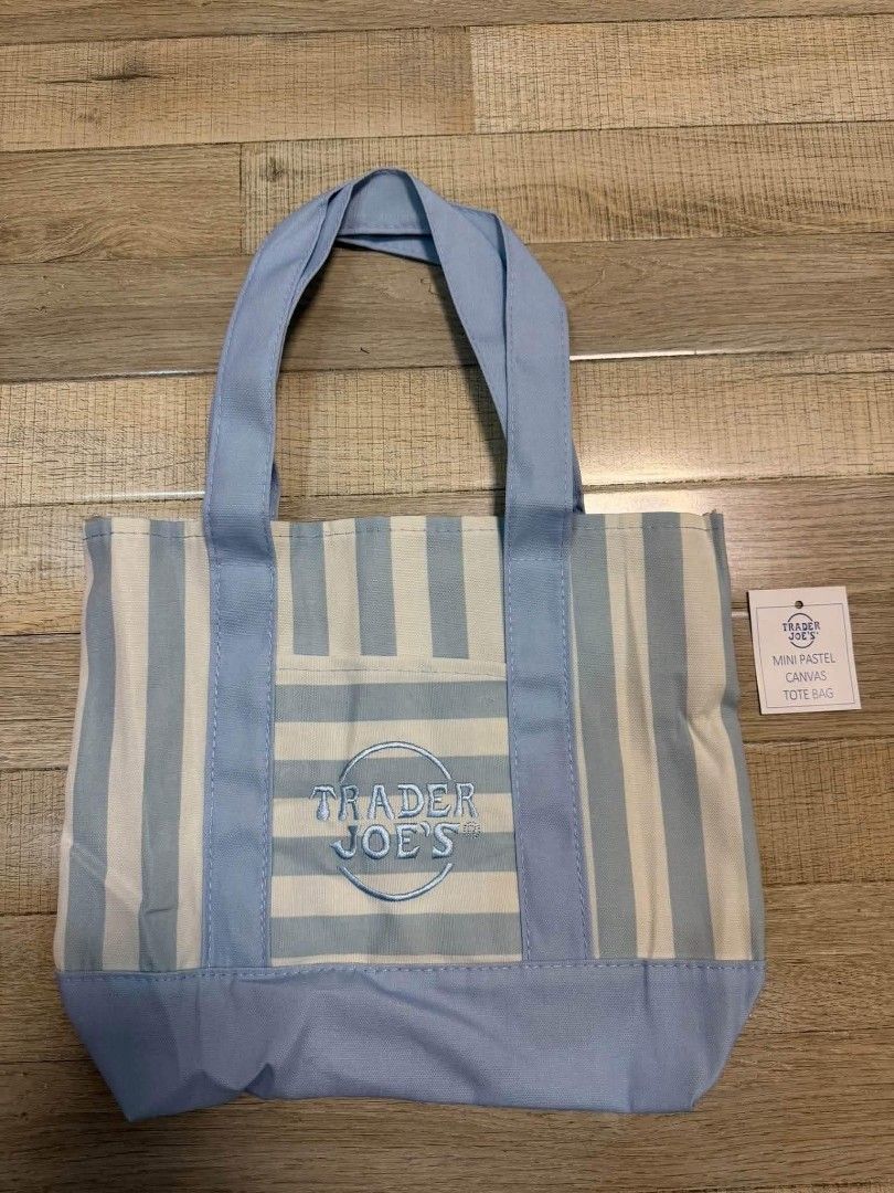 Trader Joe's Mini Tote (Category: Tote Bags) located in Manila. Submitted by whimsy.finds (Listing ID 1462831343, Image 2). Description: Payment first basis via Gcash / Maribank / Maya Ship via Lalamove / JNT *No rush shipping *Open for bulk order.